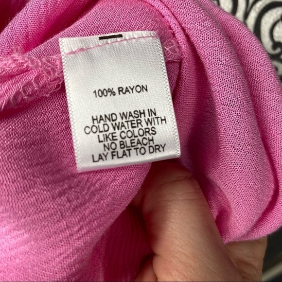 Ibiza One Shoulder Top in ‘Pink Moonflower.  Ruffle lightweight gauzy summer - Picture 10 of 10